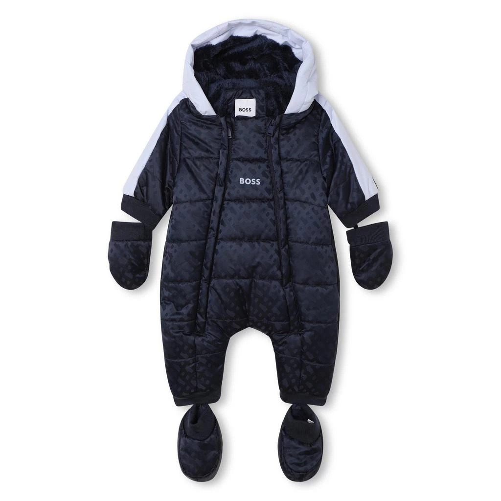Hugo Boss Hugo Boss Kids Monogram Pattern Hooded Snowsuit 1