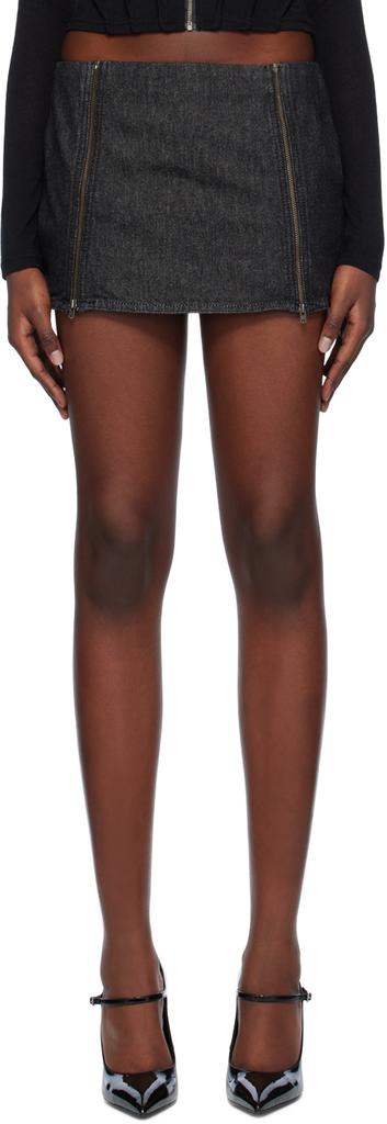 Miaou Navy Ezra Denim Miniskirt