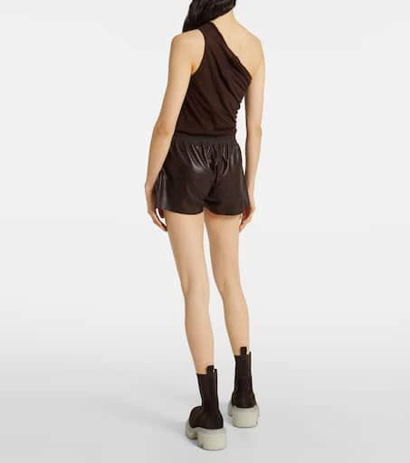 Rick Owens High-rise leather shorts 3