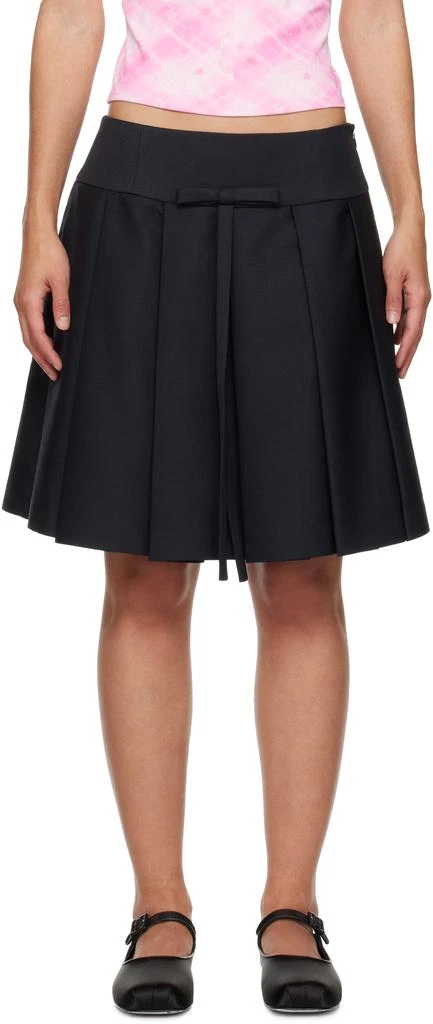 Sandy Liang Black Arne Midi Skirt 1