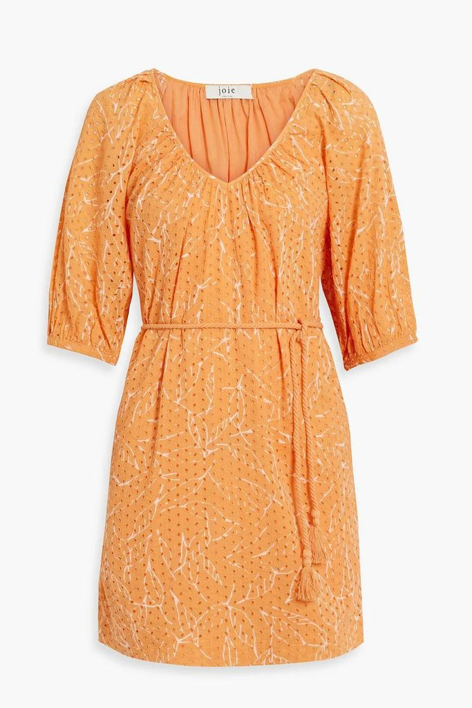 Joie Tillman printed broderie anglaise cotton mini dress 1