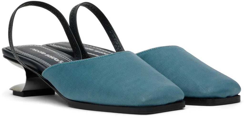 Nicole Saldaña Blue Syd Mesh Heels 4