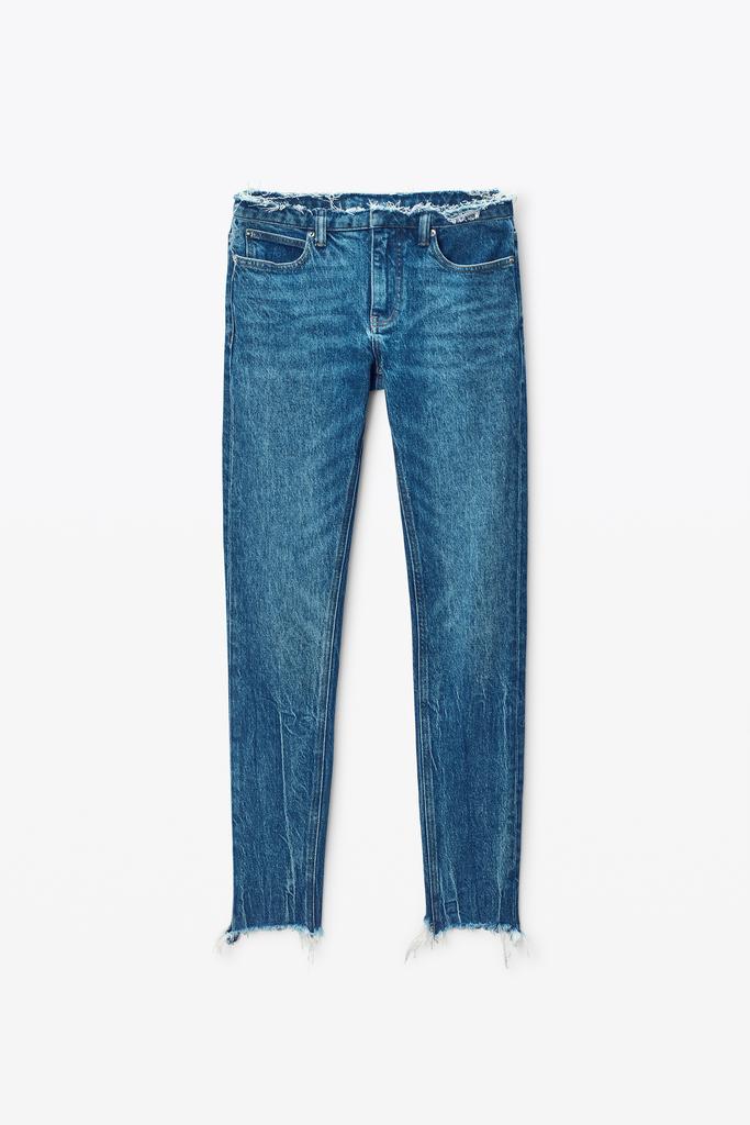 Alexander Wang deep blue pre-styled skinny jeans
