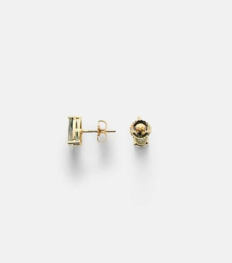 Suzanne Kalan Ayda 14kt gold stud earrings with topaz 4