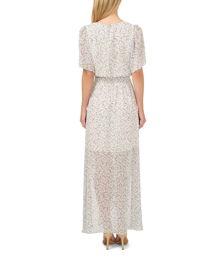 CeCe Smocked Waist Flowy Sleeve Maxi Dress