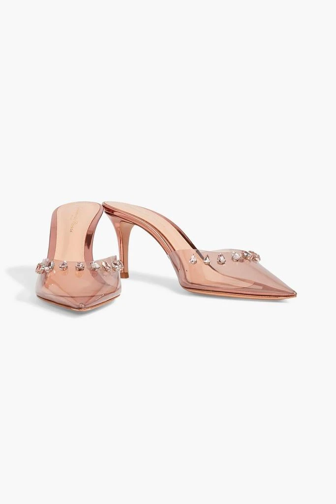 Gianvito Rossi Crystal Drop crystal-embellished PVC mules 2