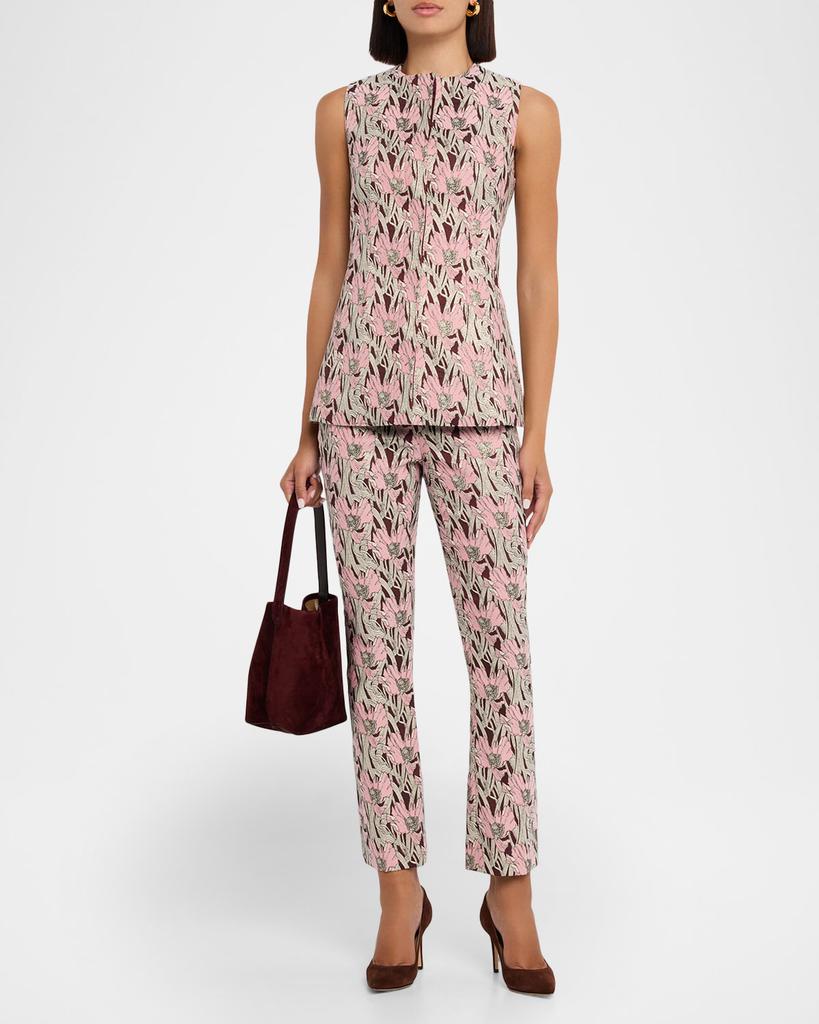 VERONICA BEARD Jessup Metallic Floral Vest