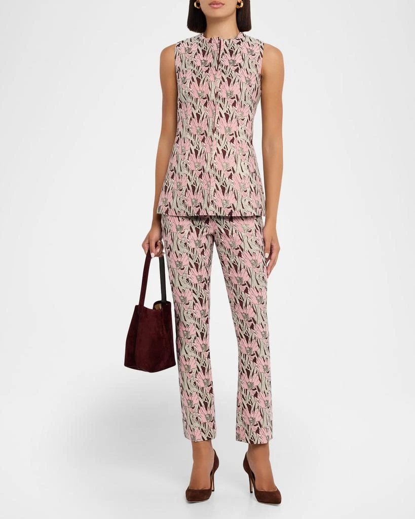 VERONICA BEARD Jessup Metallic Floral Vest 2