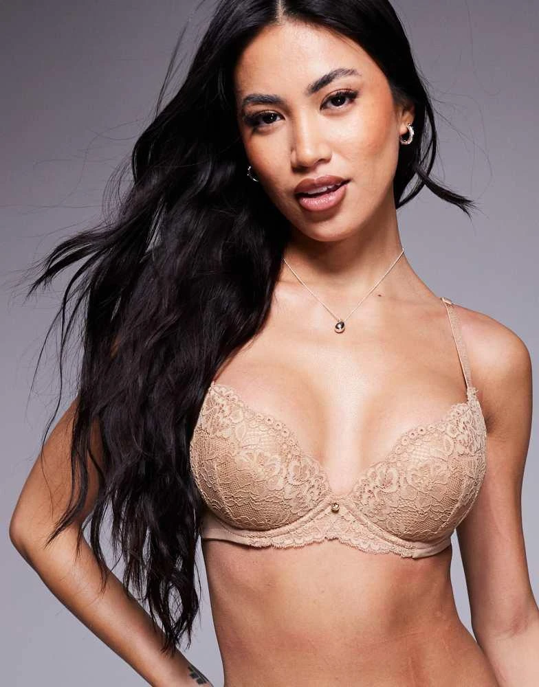 Ann Summers Ann Summers A-G Sexy lace plunge bra in light beige - BEIGE 4