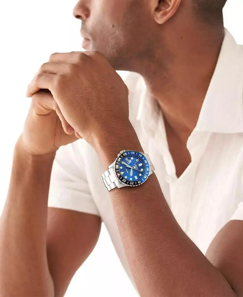 Fossil Men's Fossil Blue GMT Stainless Steel Watch, 46mm 4