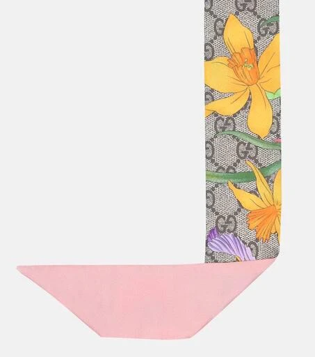 Gucci GG Flora silk neck tie 4