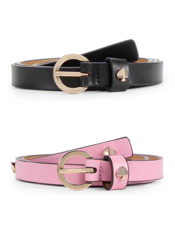 Kate Spade 2-Piece Leather Belt Set