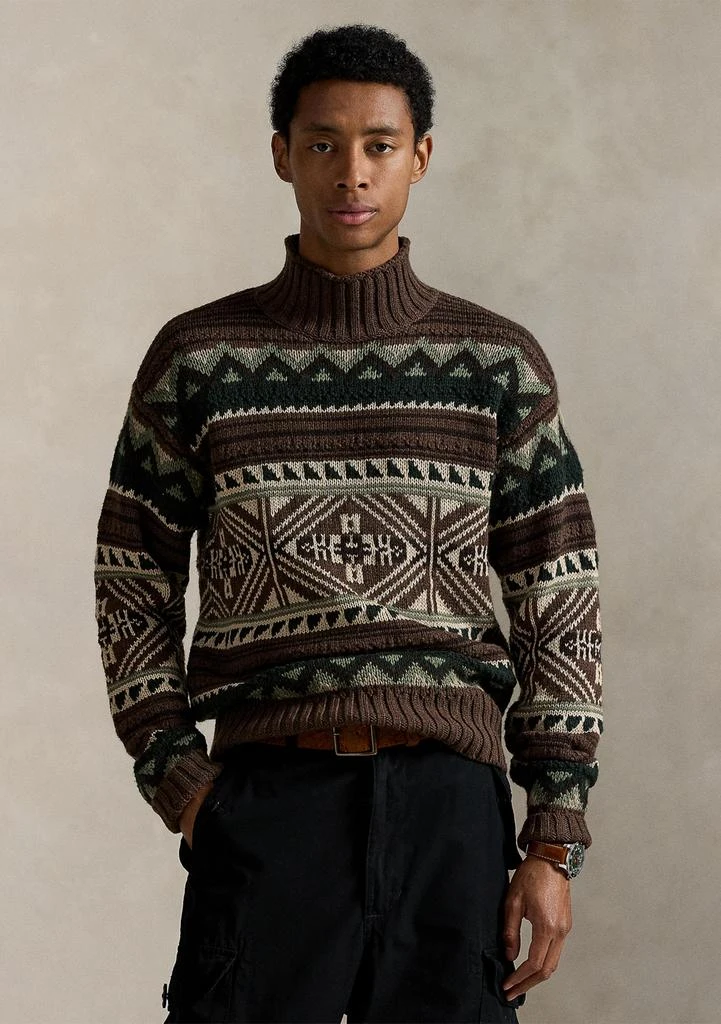 Ralph Lauren Geometric Cotton-Blend Sweater