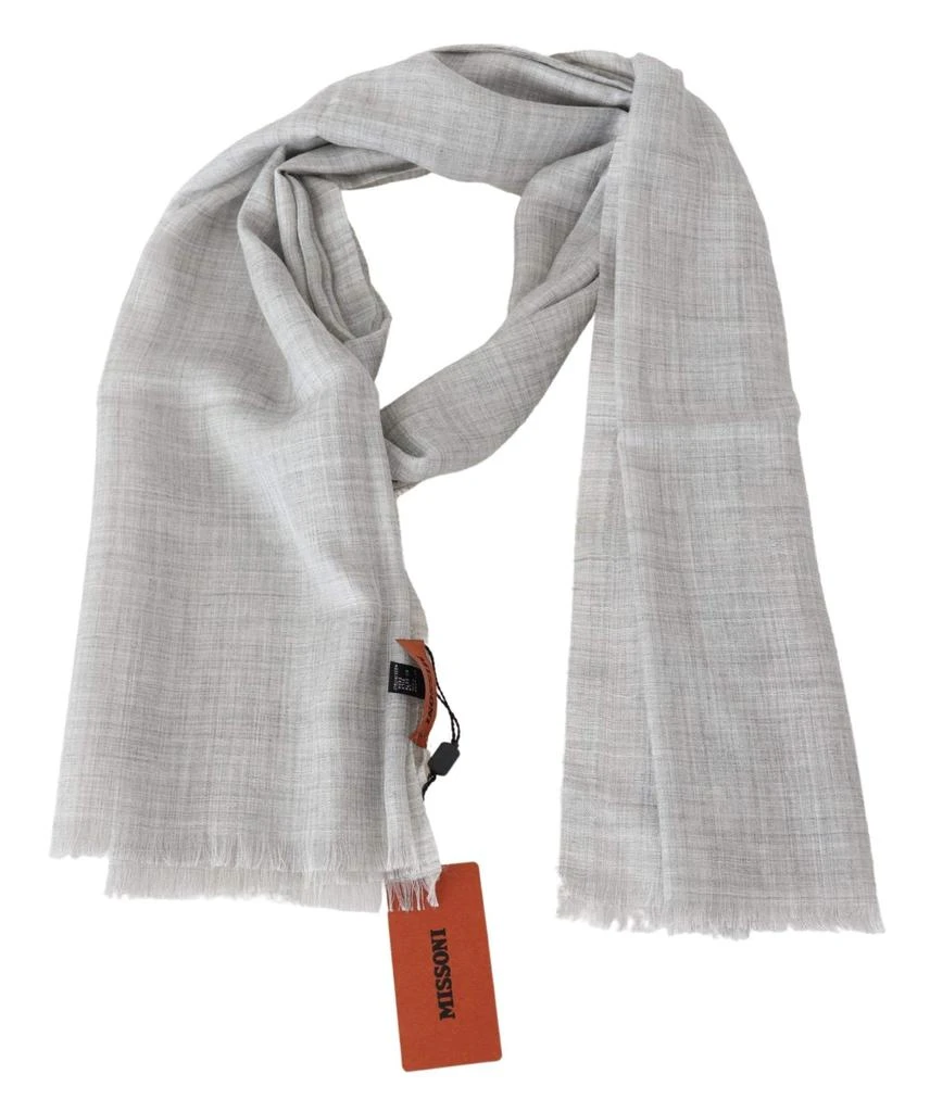 Missoni Missoni Beige Wool Blend Unisex Neck Warmer Wrap Scarf 2