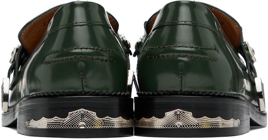Toga Virilis Green Polished Loafers