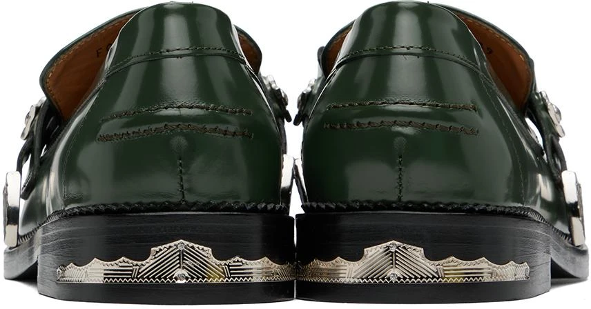 Toga Virilis Green Polished Loafers 2
