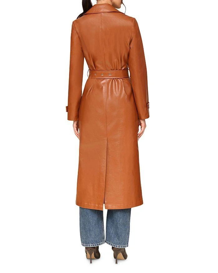Avec Les Filles Faux Leather Trench Coat 4