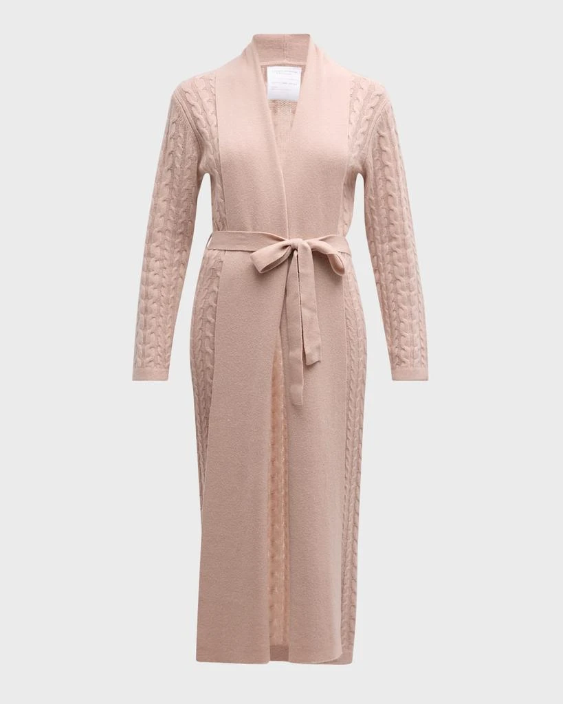 Neiman Marcus Cashmere Cable-Knit Robe 1