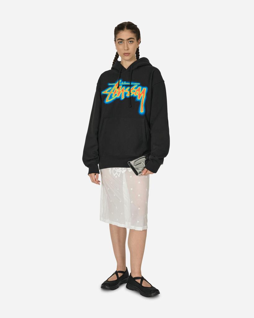 STUSSY Thermal Stock Hooded Sweatshirt Black - Hoodies - BeyondStyle