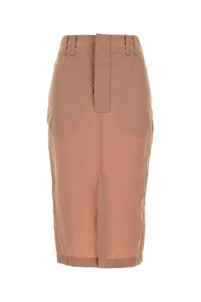 【関税&送料込】Saint Laurent Cotton Midi Skirt Saint Laurent - Beige Khaki Cotton Midi Skirt | Mitchell Stores