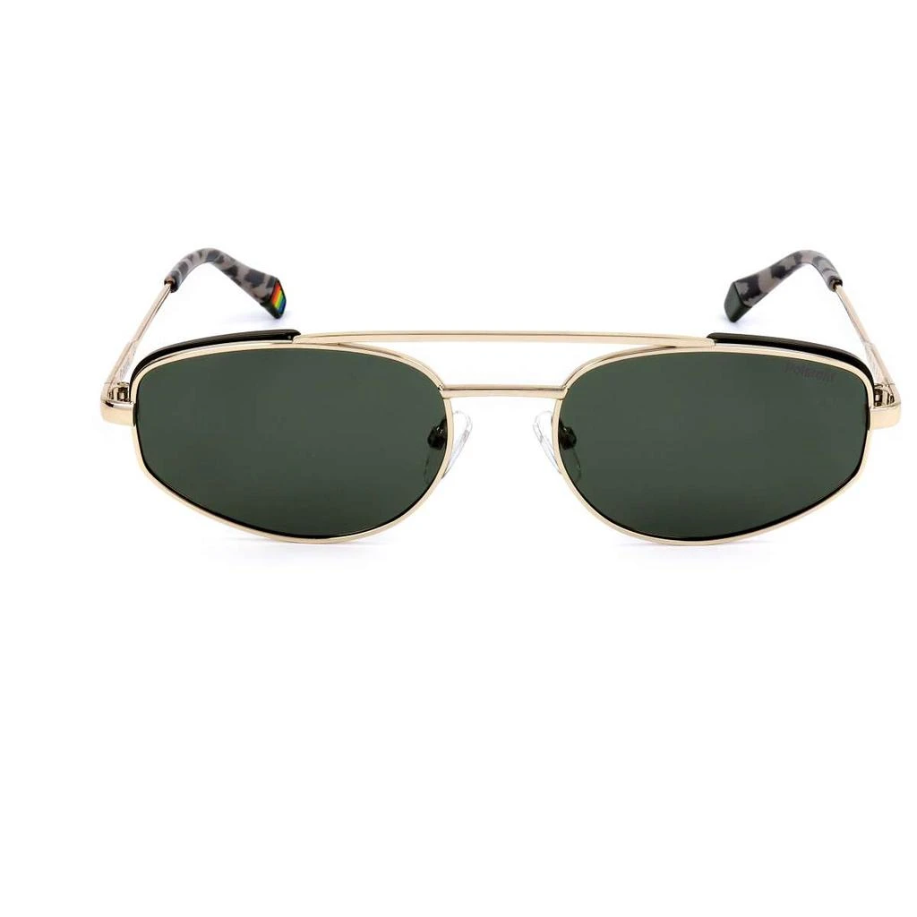 Polaroid Polaroid Unisex Gold Rectangular Polarized Sunglasses 2