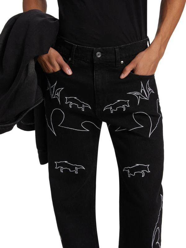RTA Jonas Western Wide-Leg Jeans 4