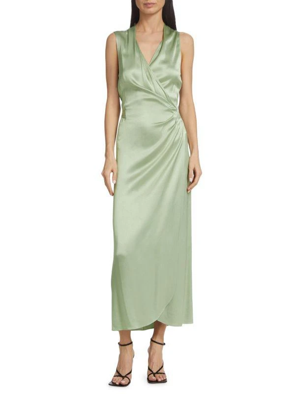 Vince Satin Wrap Dress 1
