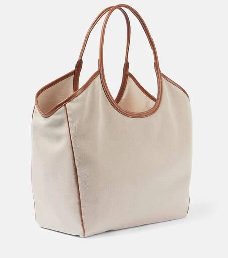 Miu Miu Ivy Large leather-trimmed canvas tote bag 4