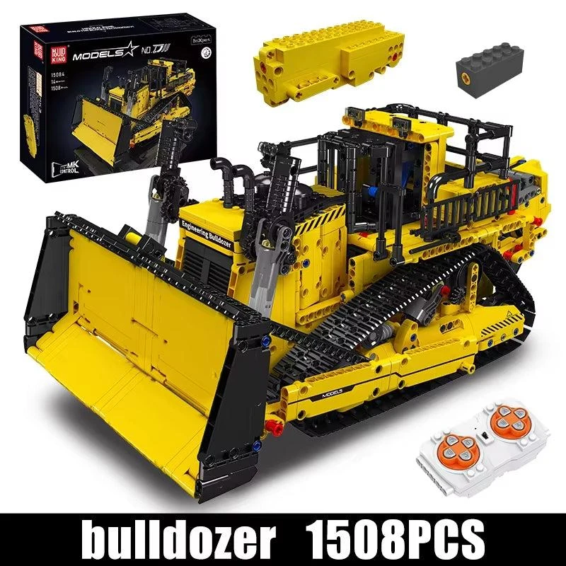MOULD KING Mould King 15084 Technical Car Toys: APP Remote Control D11 Bulldozer Building Block Set - Ideal Christmas Gift for Kids