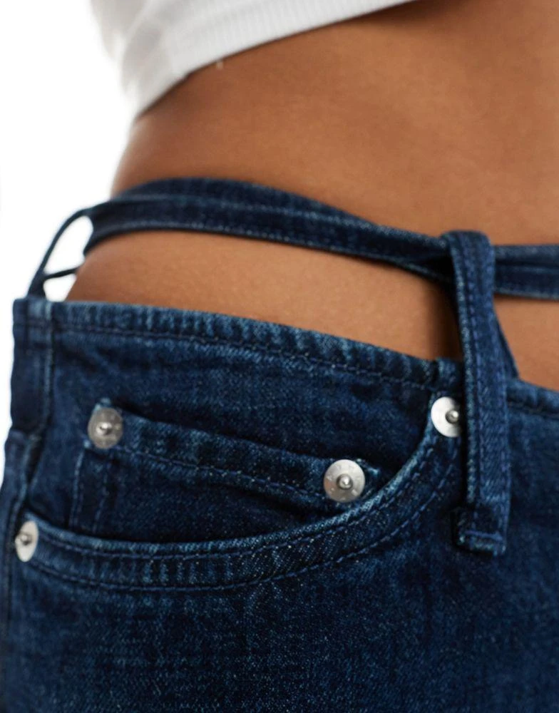 Weekday Weekday Gate co-ord asymmetric denim mini skirt in sapphire blue 3