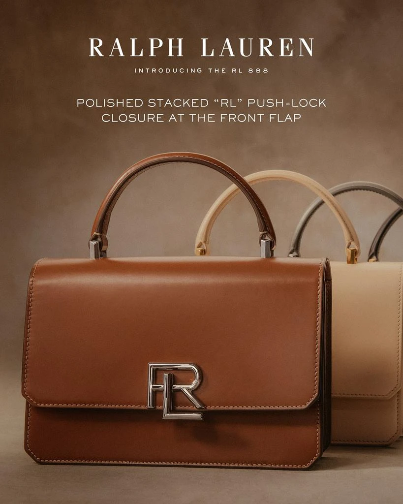 Ralph Lauren RL 888 Box Calfskin Top Handle Bag 5