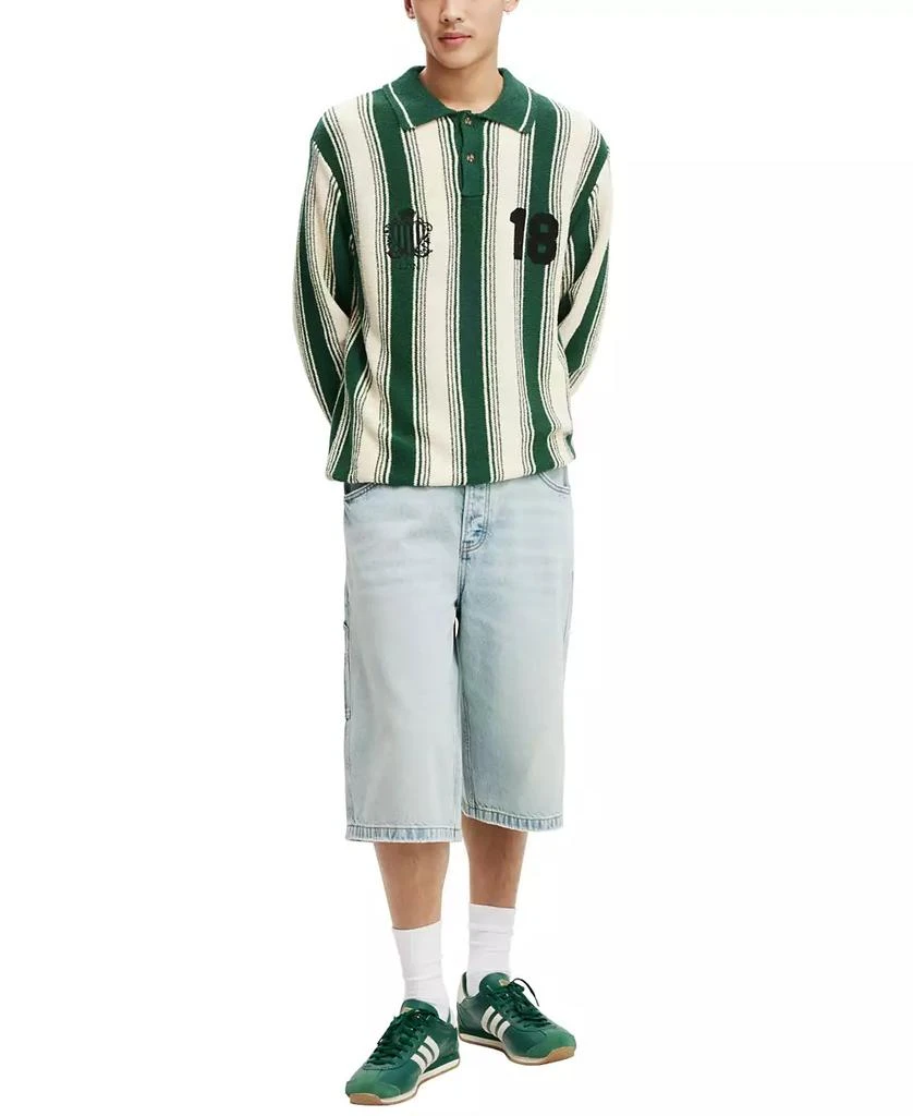 Cotton On Men's Rugby Knit Polo Shirt 4