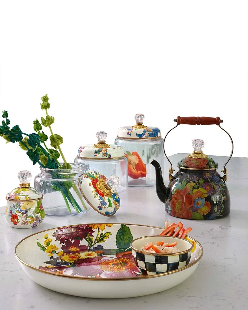 MacKenzie-Childs Flower Market Black Two-Quart Tea Kettle 4
