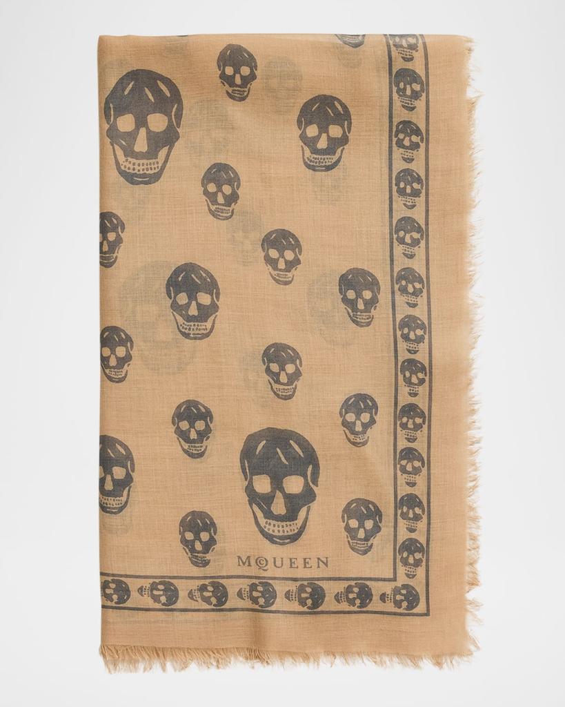 McQueen Men's Abstract Skull Scarf