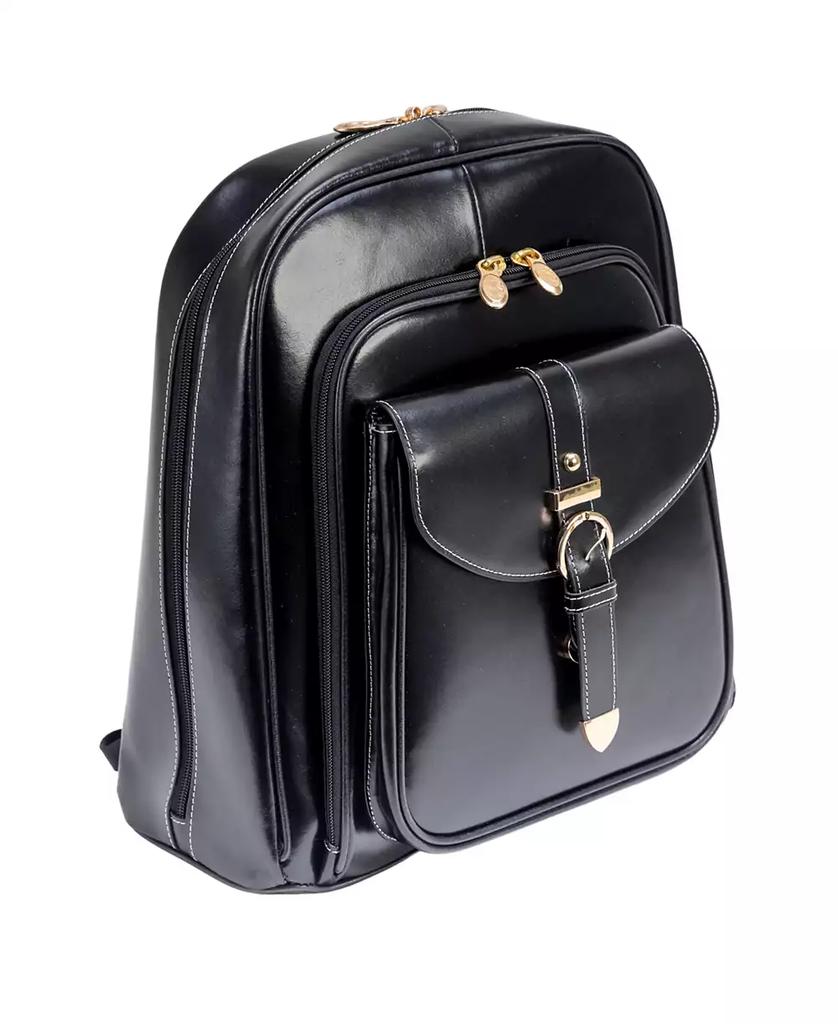 McKlein Olympia Leather Business Laptop Tablet Backpack