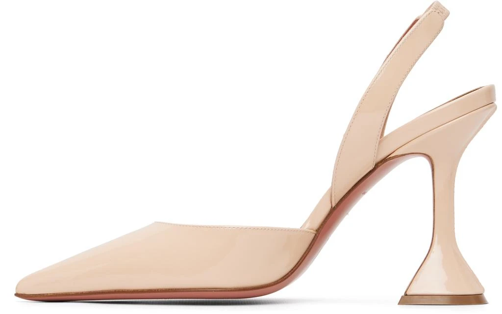 Amina Muaddi Beige Holli Sling 95 Heels 3