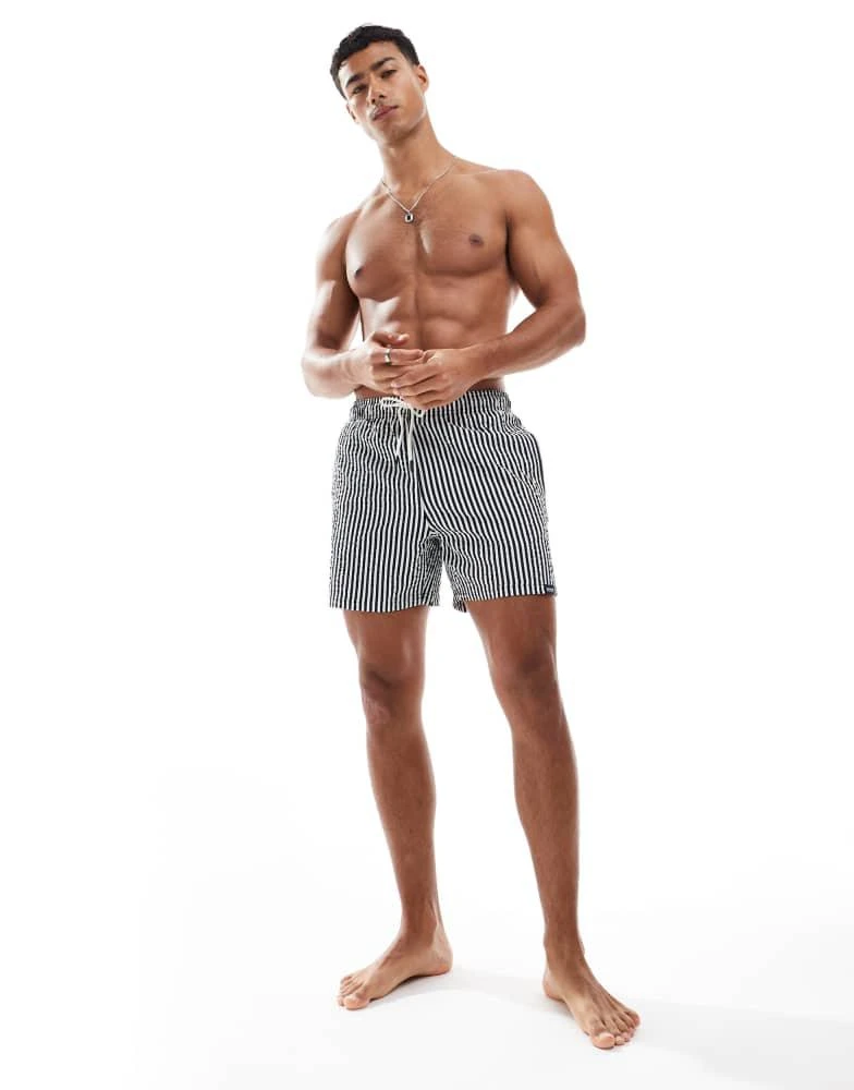 Regatta Regatta Loras swim short in navy seersucker stripe 3