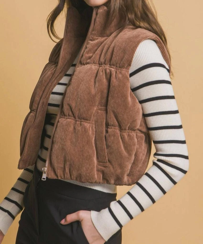 LOVE TREE Love Tree - Puffer Szn Corduroy Vest 2