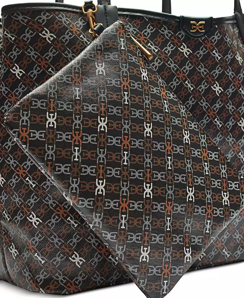 Sam Edelman Harper Extra-Large Monogram Black Shopper