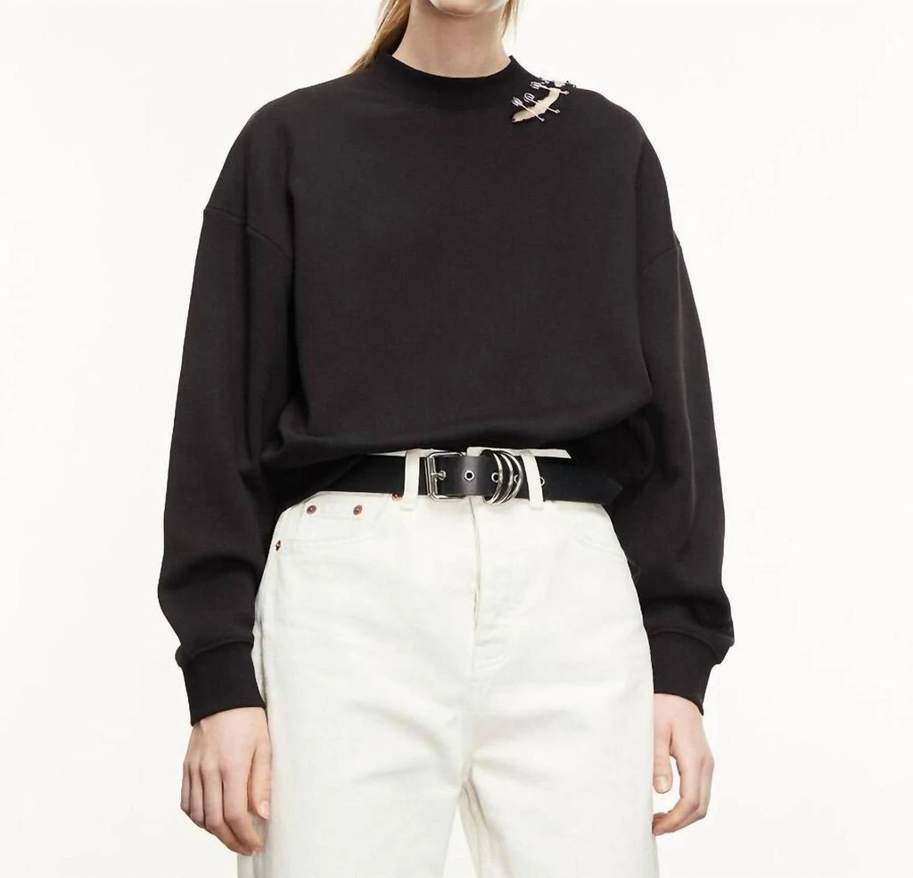 The Kooples SWEATSHIRT WITH METAL DETAILS 1