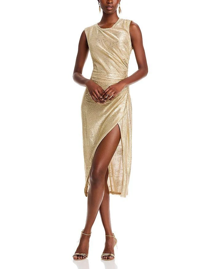 BCBG Metallic Midi Dress 1