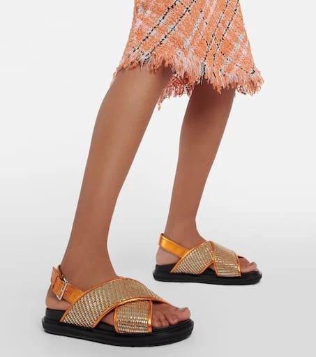 Marni Fussbett leather-trimmed sandals 4