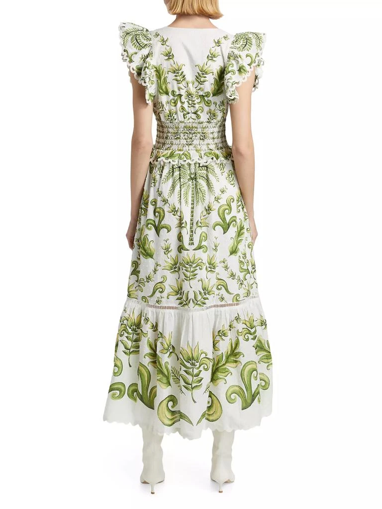 Farm Rio Milani Flutter-Sleeve Maxi Dress 5