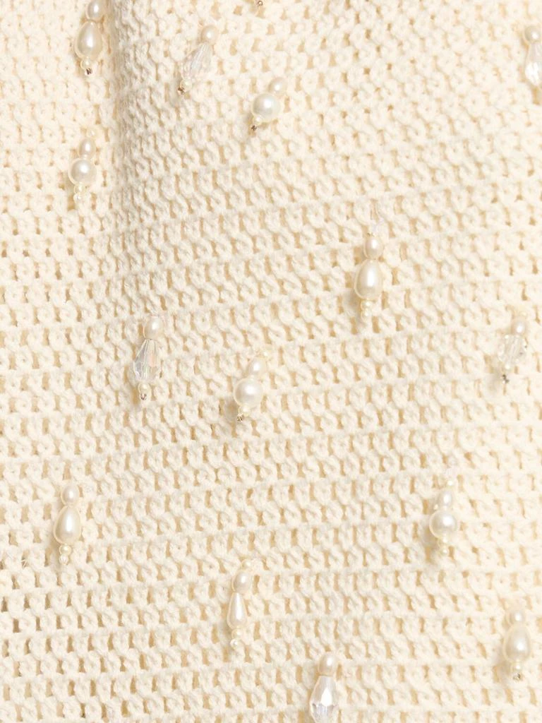 LESLIE AMON Honeycomb Embroidered Mini Dress 4
