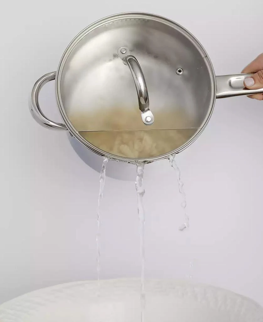 Sedona Kitchen Pro Stainless Steel 3.5-Qt. Saucepan with Draining Lid 9