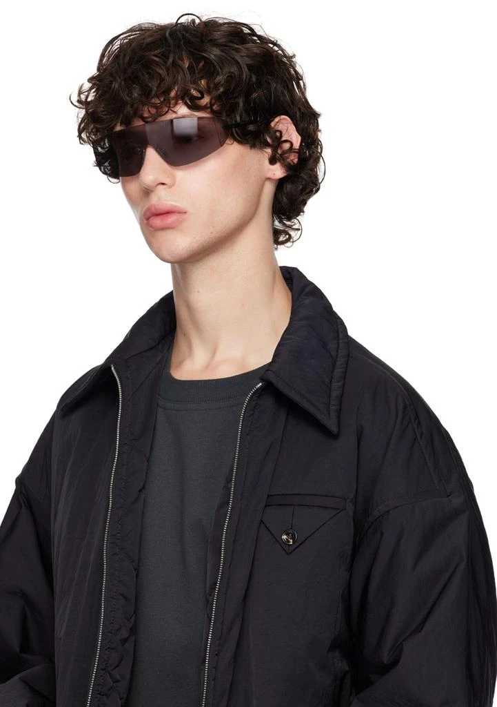 Bottega Veneta Futuristic Shielf Sunglasses Futuristic shield sunglasses in orange - Bottega Veneta  main image 4