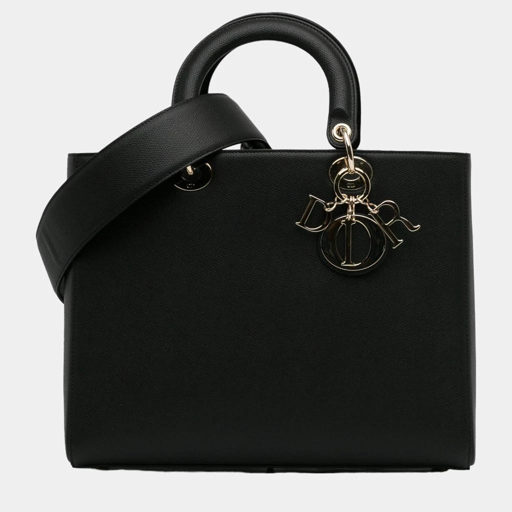 Dior Dior Black Large Grained Calfskin Lady Dior 1