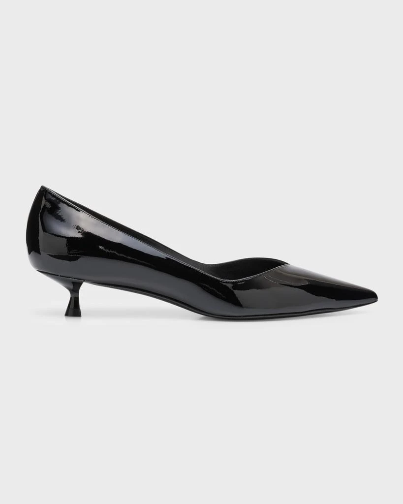 Stuart Weitzman Eva Patent Kitten-Heel Pumps 1