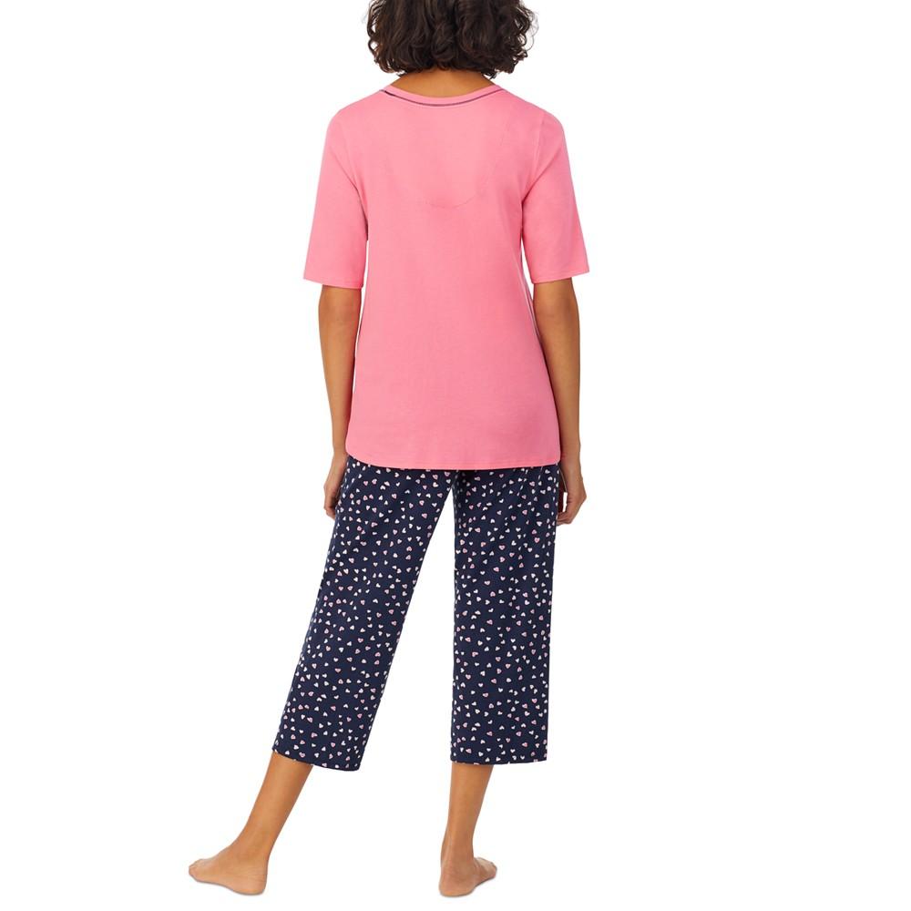 Cuddl Duds Women's 2-Pc. Printed Cropped Pajamas Set