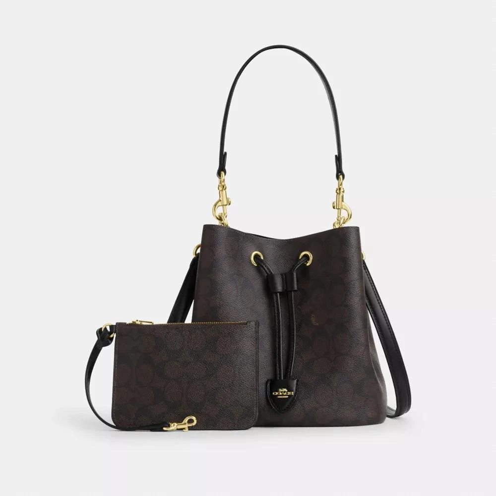 Coach Rowan Bucket Bag In Signature Canvas 5
